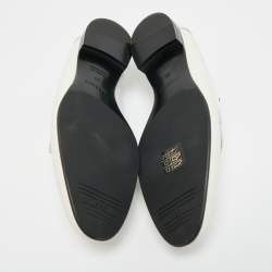 Pre Owned Hermes White Leather Royal Loafers Size 39