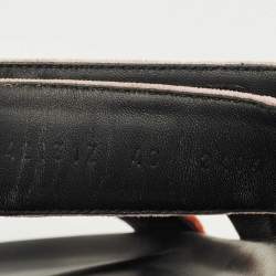 Pre Owned Hermès Brown/Beige Velvet Chypre Flat Sandals Size 40