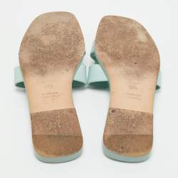 Pre Owned صندل هيرمس أوران جلد سحلية وردي مسطح مقاس 37.5