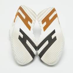 Pre Owned Hermes Grey/White Mesh and Suede Bouncing Low Top Sneakers Size 40.5