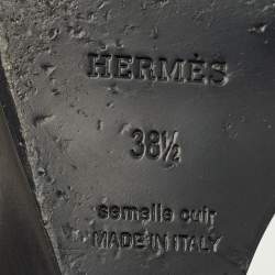 Pre Owned صندل هيرمس ليدي جلد أسود إسفيني مقاس 38.5