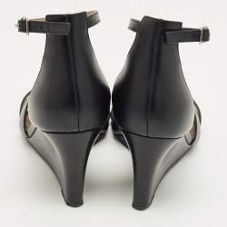 Pre Owned صندل هيرمس ليدي جلد أسود إسفيني مقاس 38.5