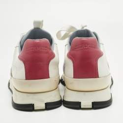 Pre Owned Hermes Tricolor Leather Low Top  Trail Sneakers Size 39