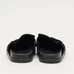 Pre Owned Hermès Black Suede Go Mules Size 39.5