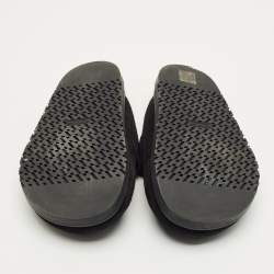 Pre Owned Hermès Black Suede Go Mules Size 39.5