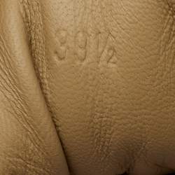 Pre Owned Hermes Tan/Brown Suede and Leather Buster Lace Up Sneakers Size 39.5