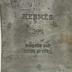 Pre Owned صندل فلات هيرمس جلد بيج اوران مقاس 37