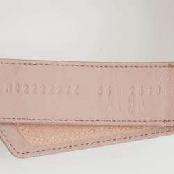 Pre Owned Hermes Pastel Pink Suede Chypre Sandals Size 36