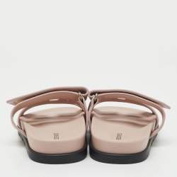 Pre Owned Hermes Pastel Pink Suede Chypre Sandals Size 36