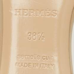 Pre Owned صندل هيرمس أواسيس جلد بيج مقاس 37.5