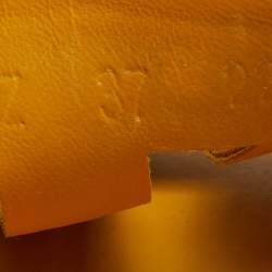 Pre Owned Hermes Yellow Suede Extra Flat Slide Sandals Size 37