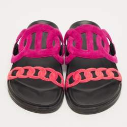 Pre Owned صندل هيرمس إكسترا جلد بني مقاس 37