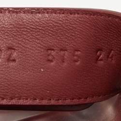 مملوكة مسبقًا صندل هيرمس شيبر مسطح ساتان زهري/أرجواني مقاس 37.5