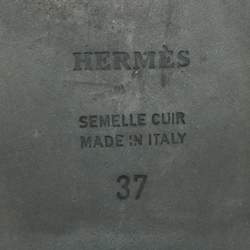 مملوكة مسبقًا صندل هيرميس أوران جلد أزرق مخضر داكن ميتاليك مقاس 37.5