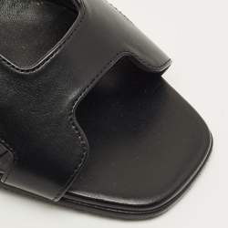 مملوكة مسبقًا صندل هيرمس بريميير أسود سويدي مرصع بالكريستال بمشبك للكاحل مقاس 38.5