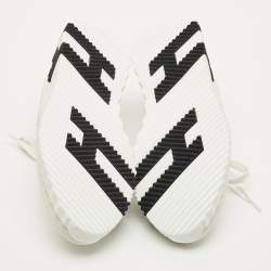 مملوكة مسبقًا حذاء رياضي هيرمس بونسنج جلد شامواه رمادي/أبيض منخفض من أعلى مقاس 38