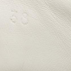 مملوكة مسبقًا حذاء رياضي هيرمس بونسنج جلد شامواه رمادي/أبيض منخفض من أعلى مقاس 38