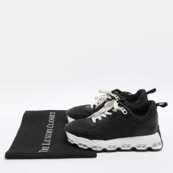 مملوكة مسبقًا Hermes Impulse Size 37 Black Leather and Satin Low Top Sneakers