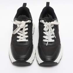 مملوكة مسبقًا Hermes Impulse Size 37 Black Leather and Satin Low Top Sneakers