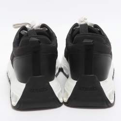 مملوكة مسبقًا Hermes Impulse Size 37 Black Leather and Satin Low Top Sneakers