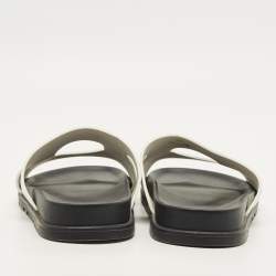 Pre Owned Hermes Edith Size 41 White Leather Flat Sandals