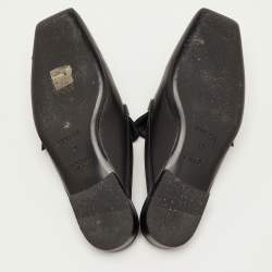 مملوكة مسبقًا Hermes Groupie Size 36 Black Leather Flat Mules