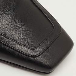 مملوكة مسبقًا Hermes Groupie Size 36 Black Leather Flat Mules