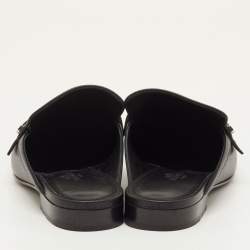 مملوكة مسبقًا Hermes Groupie Size 36 Black Leather Flat Mules