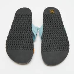 Pre Owned صندل هيرمس سحاب شمواه أزرق مقاس إكسترا 37.5