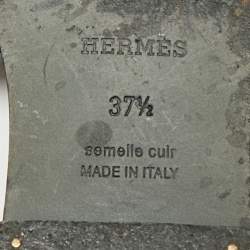 مملوكة مسبقًا صندل فلات هيرمس أوران غليتر وسويدي بيج مقاس 39