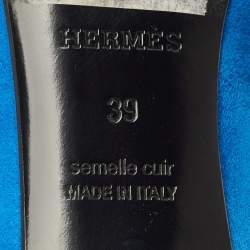 مملوكة مسبقًا Hermes Size 39 Blue Suede Peep Toe Pumps