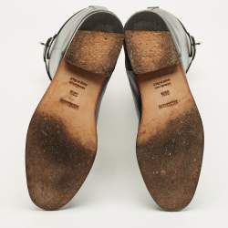 مملوكة مسبقًا حذاء بوت ركوب هيَرْمِس جِلْد أسود مقاس 38.5