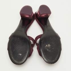 مملوكة مسبقًا Hermes Oasis Size 40 Burgundy Suede Slide Sandals
