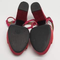 مملوكة مسبقًا Hermes Kelly Size 39 Multicolor Suede Platform Sandals