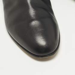 مملوكة مسبقًا حذاء بوت للكاحل هيرمس نيو جلد أسود مقاس 39