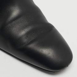 مملوكة مسبقًا حذاء بوت للكاحل هيرمس جيف جلد أسود مقاس 40