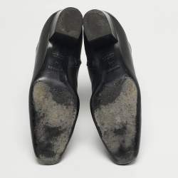 مملوكة مسبقًا حذاء بوت للكاحل هيرمس جيف جلد أسود مقاس 40