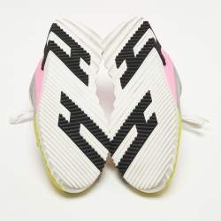 مملوكة مسبقًا Hermes Bouncing Size 37 Multicolor Knit Fabric and Suede Low Top Sneakers