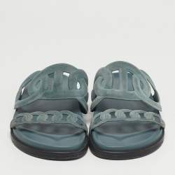 مملوكة مسبقًا صندل هيرمس إكسترا فلات جلد أسود مقاس 36.5