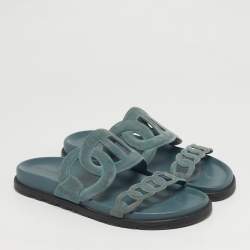 مملوكة مسبقًا صندل هيرمس إكسترا فلات جلد أسود مقاس 36.5