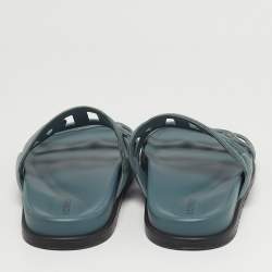 مملوكة مسبقًا صندل هيرمس إكسترا فلات جلد أسود مقاس 36.5