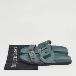 مملوكة مسبقًا صندل هيرمس إكسترا فلات جلد أسود مقاس 36.5