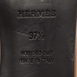 مملوكة مسبقً�ا صندل سلايد هيرمس Dune Bois جلد بني فاتح مقاس 37.5