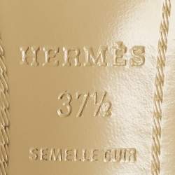 مملوكة مسبقًا Hermes Premiere Size 37.5 Burgundy Leather Ankle Strap Sandals