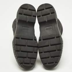 مملوكة مسبقًا Hermes Fresh Size 38 Black Leather and Nylon Combat Boots