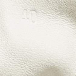 مملوكة مسبقًا حذاء رياضي هيرمس جلد وزغب أبيض وأخضر برباط مقاس 40