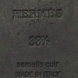 Pre Owned صندل فلات سلايدز هيرمس أوران فرو شيرلينغ برتقالي مقاس 39.5