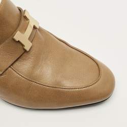 Pre Owned مول هيرمس جلود بني مقاس 39