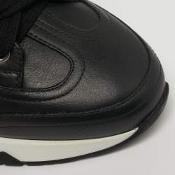 Pre Owned Hermès Trail Size 38 Black Leather Low Top Sneakers