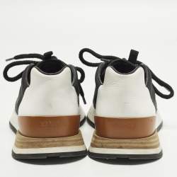 Pre Owned حذاء رياضي هيرميس ميلز قماش أسود وجلد سويدي منخفض المقاس 36.5